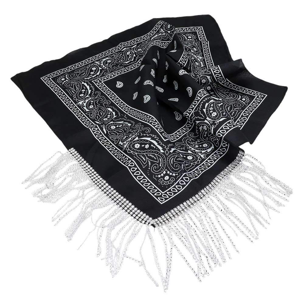 Rhinestone Like Fringe Cowgirl Bandana Scarf - Madeline Love - Flyclothing LLC