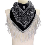 Rhinestone Like Fringe Cowgirl Bandana Scarf - Madeline Love - Flyclothing LLC