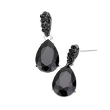 Crystal Teardrop Rhinestone Pave Evening Earrings - Madeline Love - Flyclothing LLC