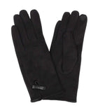 Ribbon Pointed Faux Suede Touch Smart Gloves - Madeline Love - Flyclothing LLC