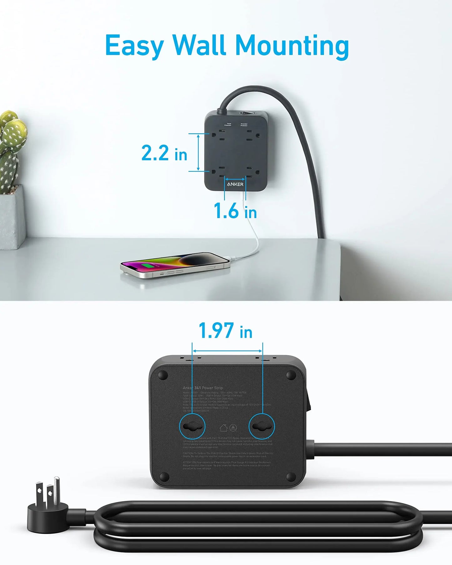 Anker <b>341</b> USB Power Strip - Anker - Flyclothing LLC