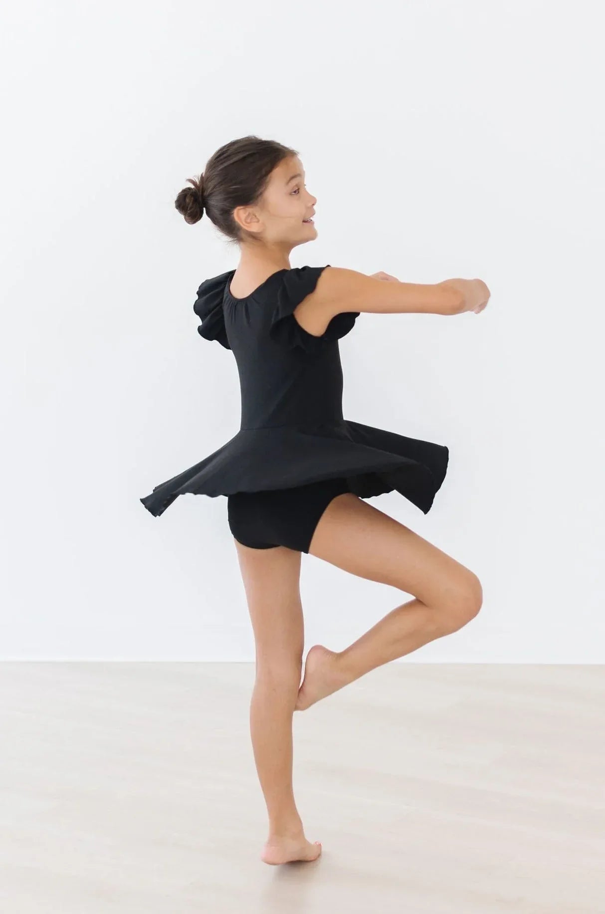 Black S/S Twirl Leotard - Mila & Rose ® - Flyclothing LLC