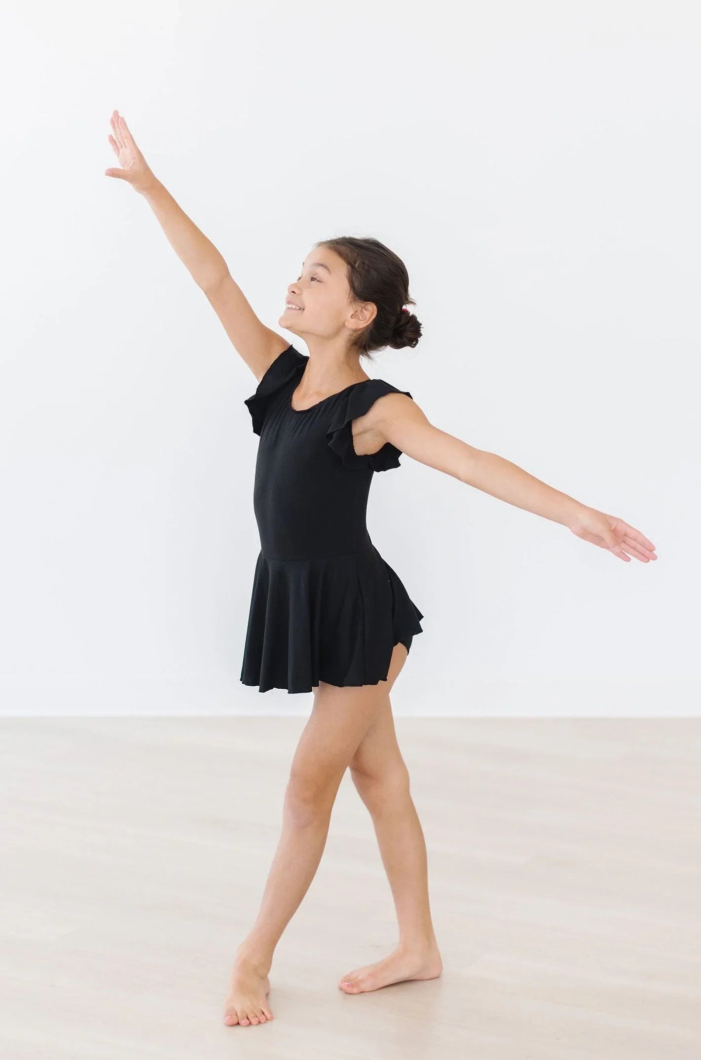 Black S/S Twirl Leotard - Mila & Rose ® - Flyclothing LLC