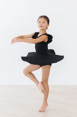 Black S/S Twirl Leotard - Mila & Rose ® - Flyclothing LLC