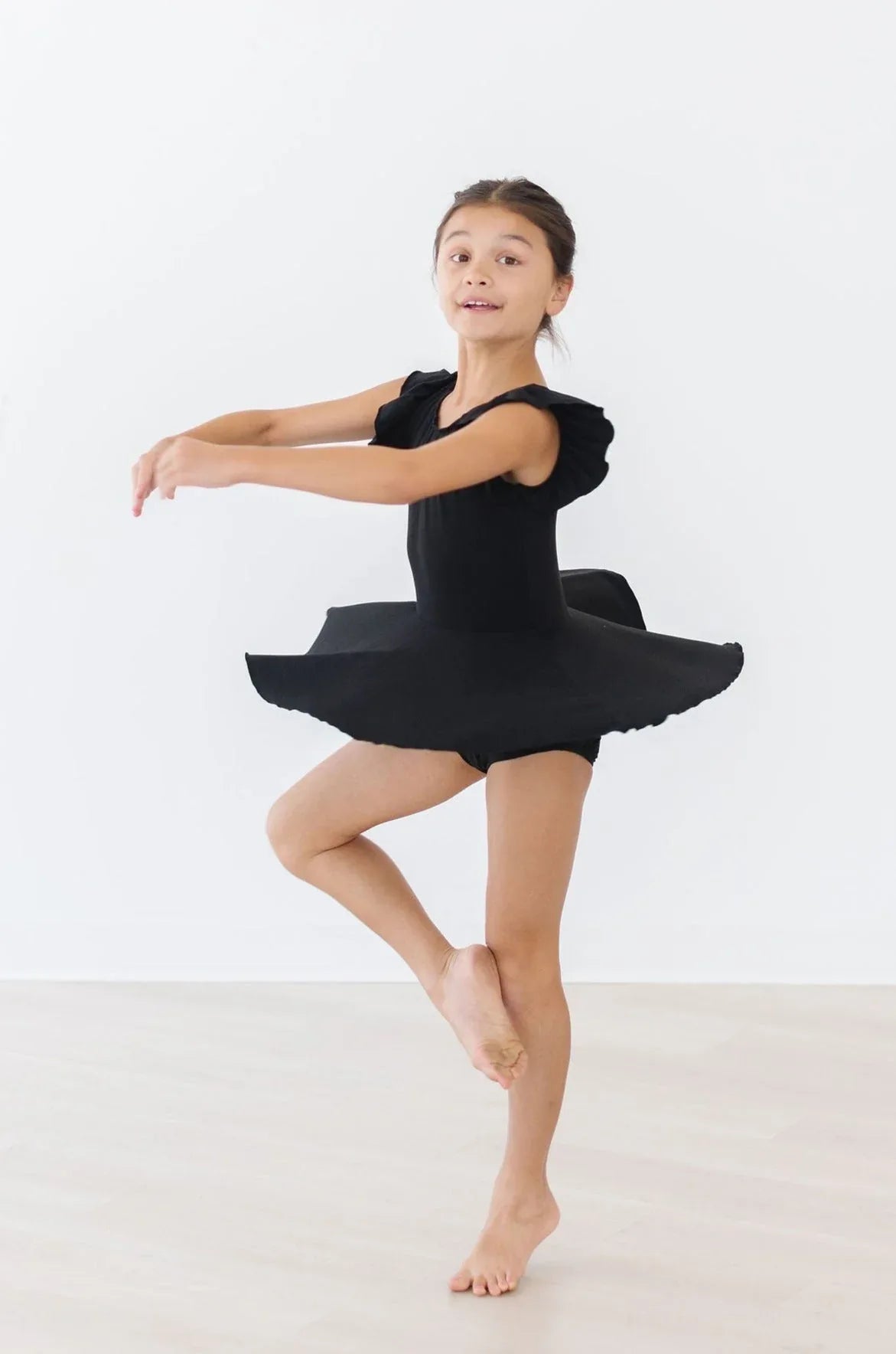 Black S/S Twirl Leotard - Mila & Rose ® - Flyclothing LLC