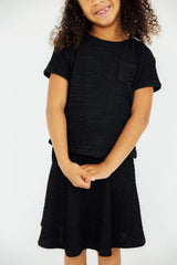 Black Scrunchy Pocket Tee - Mila & Rose ® - Flyclothing LLC