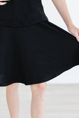 Black Scrunchy Twirl Skort - Mila & Rose ® - Flyclothing LLC