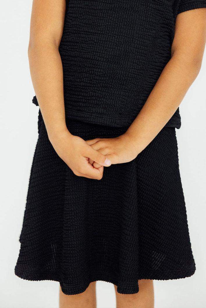 Black Scrunchy Twirl Skort - Mila & Rose ® - Flyclothing LLC