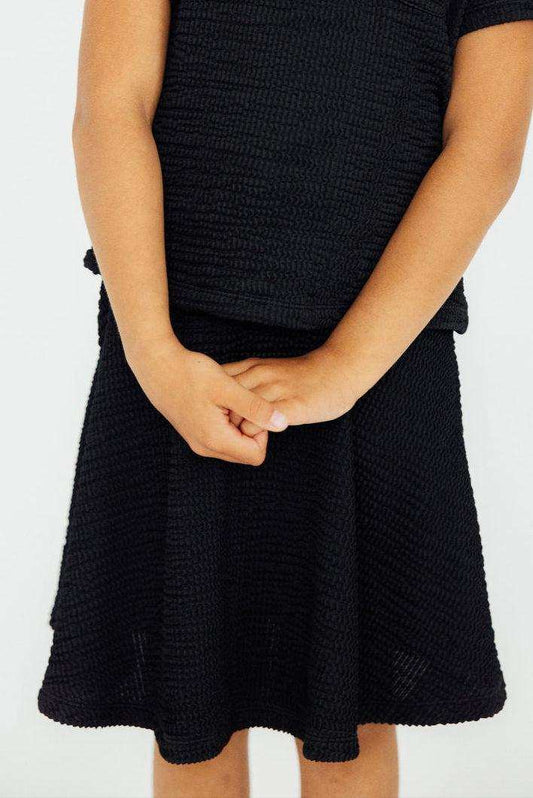 Black Scrunchy Twirl Skort - Mila & Rose ® - Flyclothing LLC
