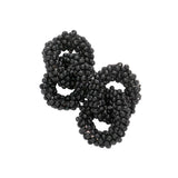 Seed Beaded Double Open Circle Link Dangle Earrings - Madeline Love - Flyclothing LLC
