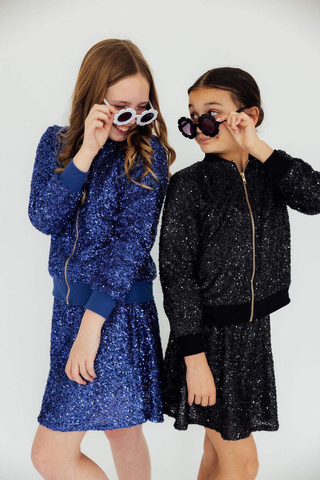 Black Sequin Jacket - Mila & Rose ® - Flyclothing LLC