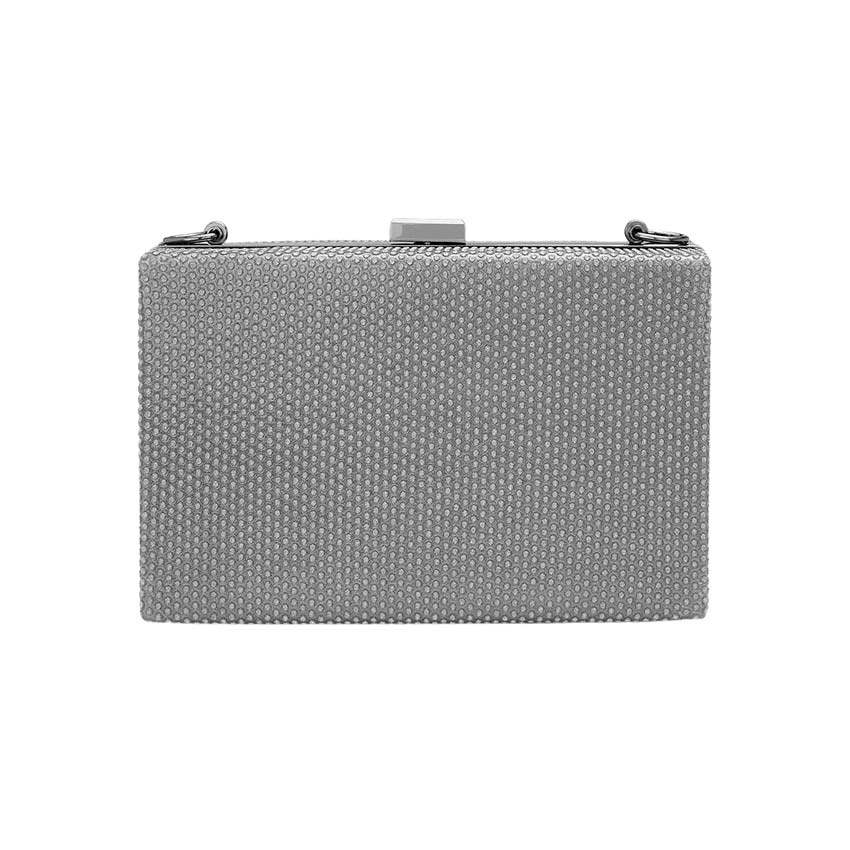 Shimmery Rectangle Evening Clutch Crossbody Bag - Madeline Love - Flyclothing LLC