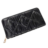 Shiny Faux Leather Padded Wallet with Wristlet - Madeline Love - Flyclothing LLC