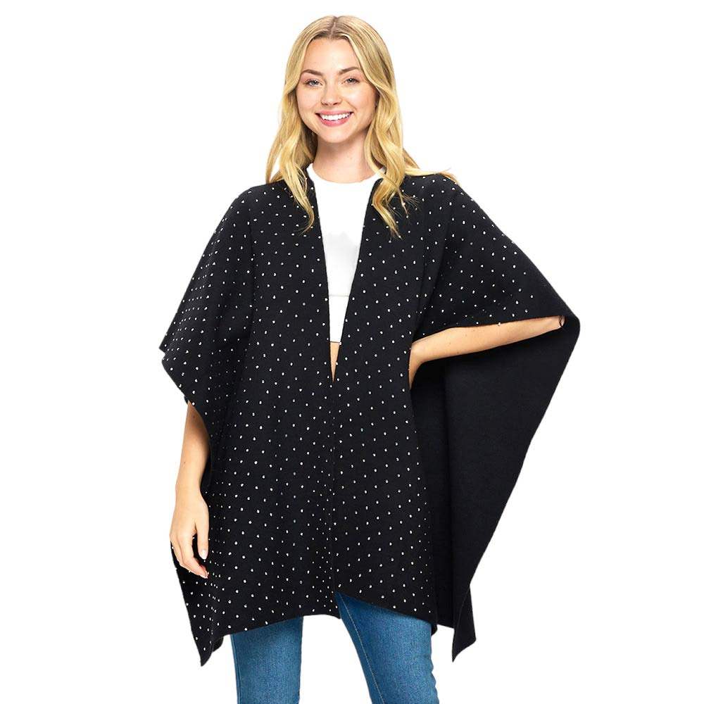 Bling Solid Ruana Poncho - Madeline Love - Flyclothing LLC