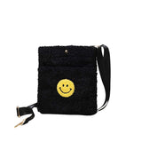 Smile Pointed Sherpa Rectangle Crossbody Bag - Madeline Love - Flyclothing LLC