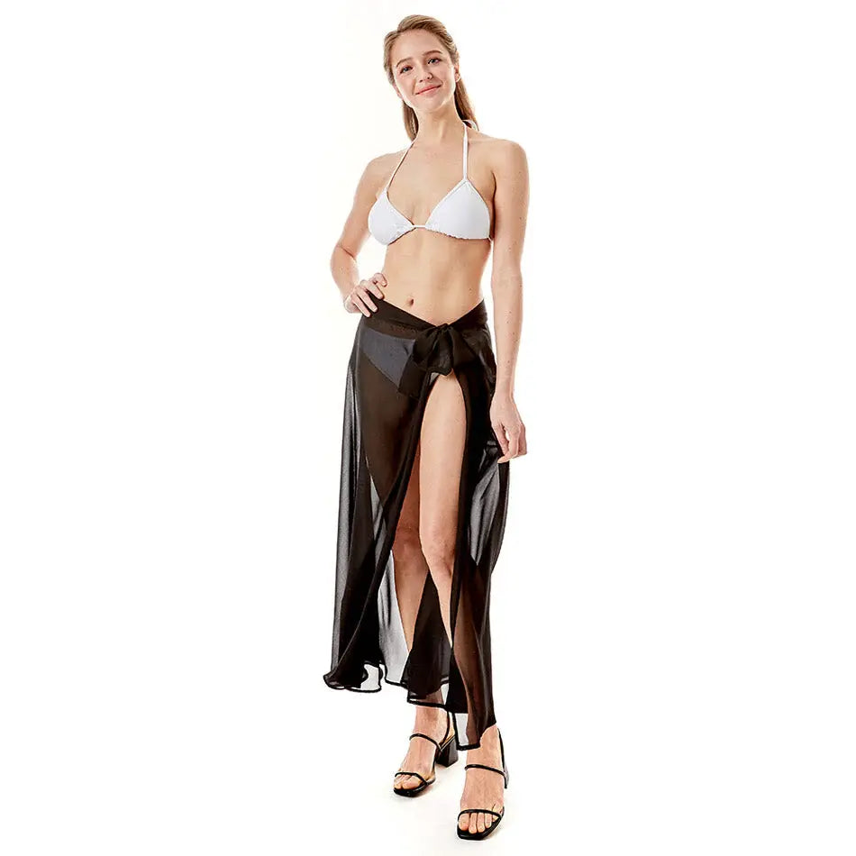 Solid Beach Wrap Skirt - Madeline Love - Flyclothing LLC