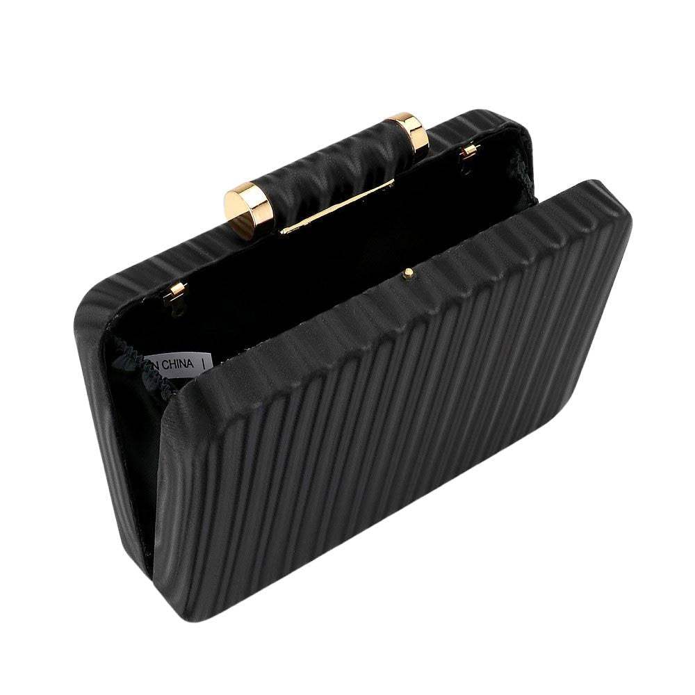 Solid Embossed Clutch Crossbody Bag - Madeline Love - Flyclothing LLC