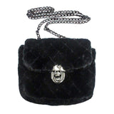 Solid Faux Fur Crossbody Bag - Madeline Love - Flyclothing LLC
