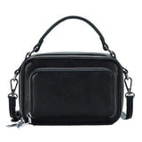 Solid Faux Leather Rectangle Tote Crossbody Bag - Madeline Love - Flyclothing LLC