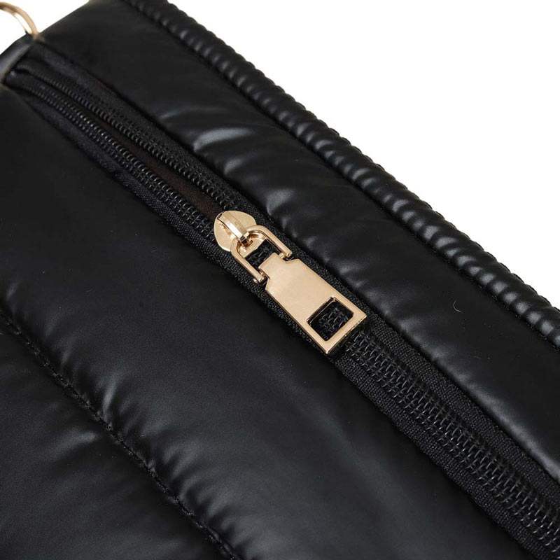 Glossy Solid Puffer Crossbody Bag - Madeline Love - Flyclothing LLC