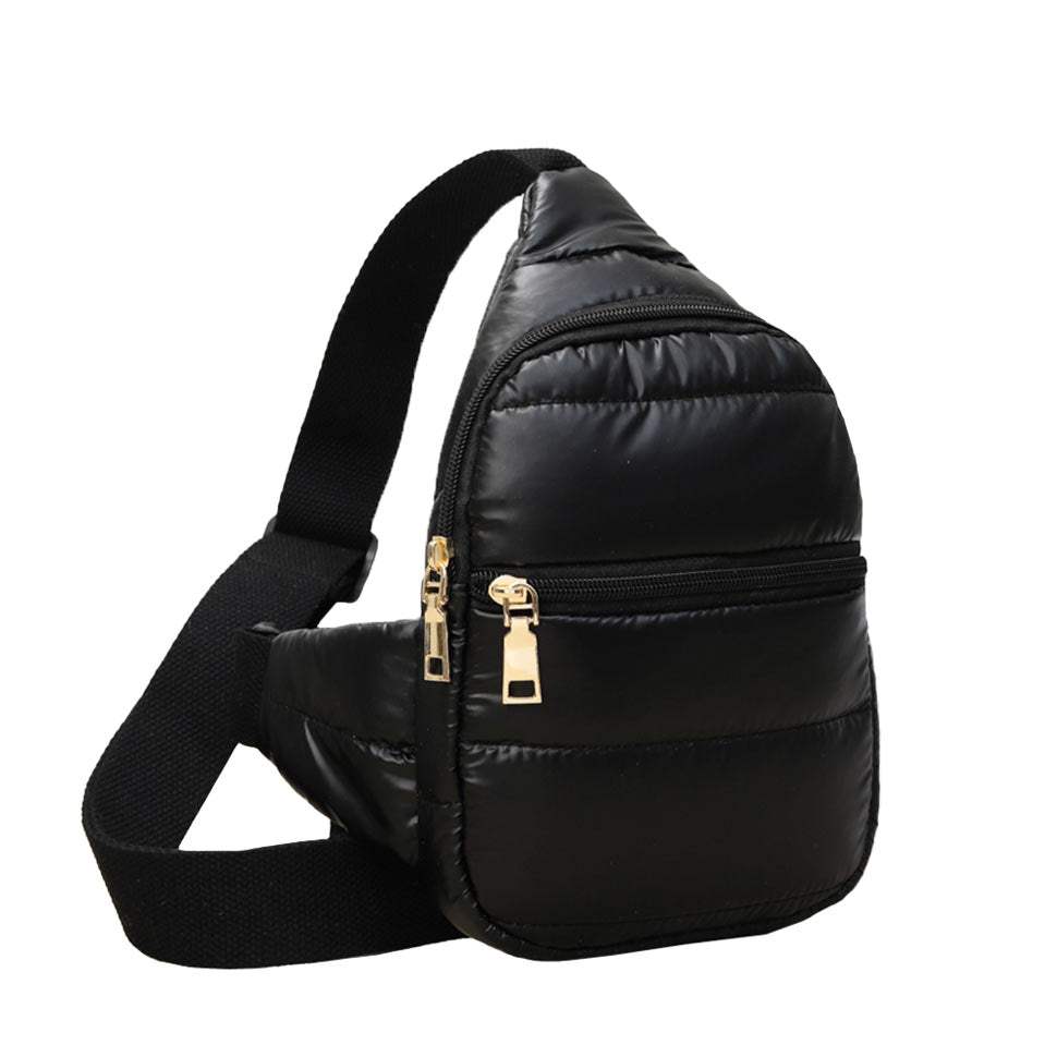 Solid Puffer Mini Sling Bag - Madeline Love - Flyclothing LLC