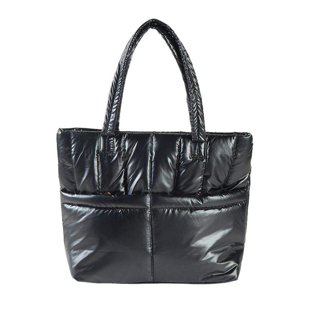 Solid Puffer Tote Shoulder Bag - Madeline Love - Flyclothing LLC