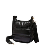 Solid Quilted Shiny Puffer Mini Crossbody Bag - Madeline Love - Flyclothing LLC