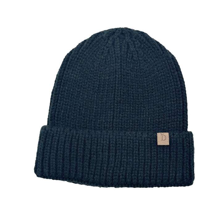 Solid Ribbed Cuff Beanie Hat - Madeline Love - Flyclothing LLC