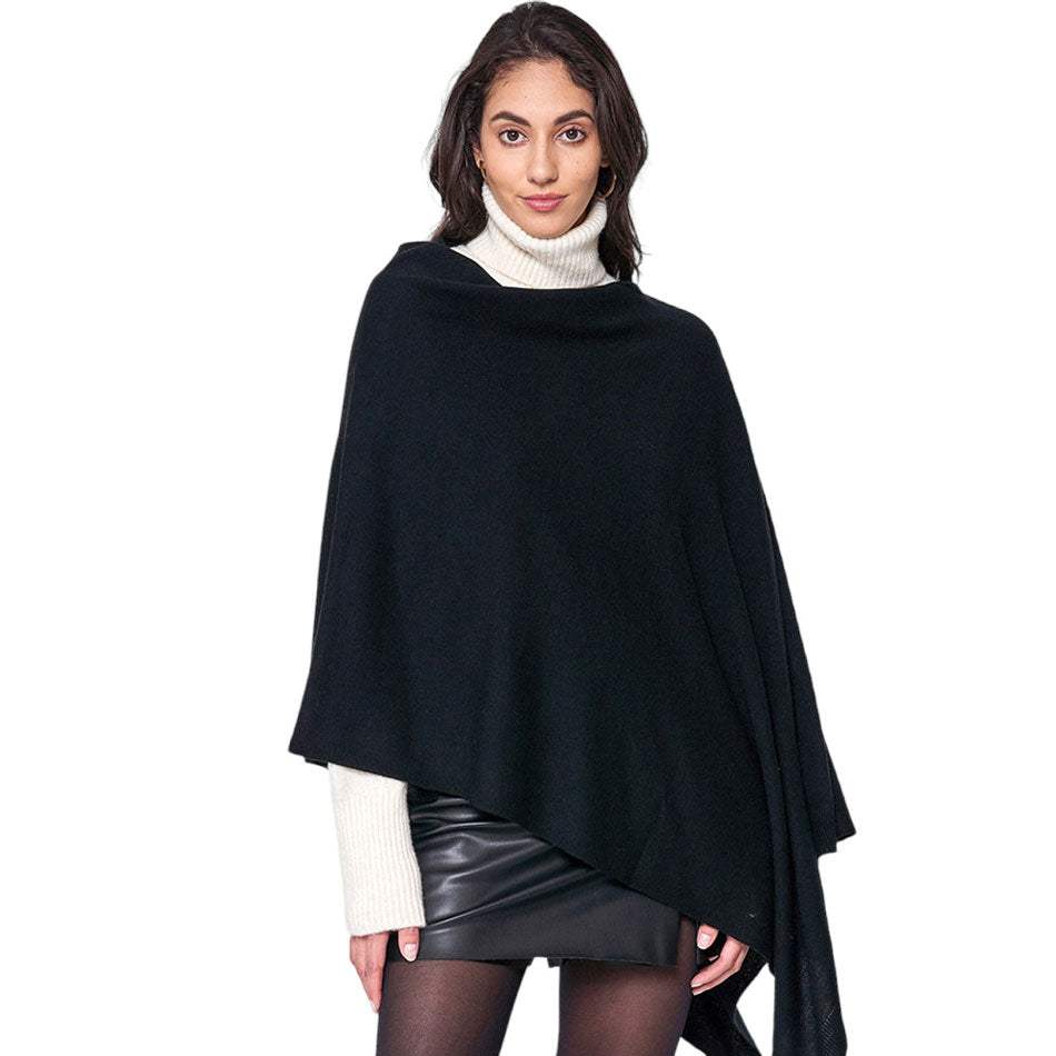 Solid Scarf Poncho - Madeline Love - Flyclothing LLC