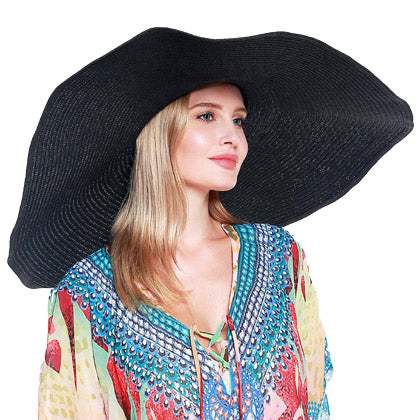 Extra Wide Brim Straw Sun Hat - Madeline Love - Flyclothing LLC