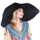Extra Wide Brim Straw Sun Hat - Madeline Love - Flyclothing LLC