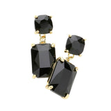 Square Rectangle Link Dangle Evening Earrings - Madeline Love - Flyclothing LLC