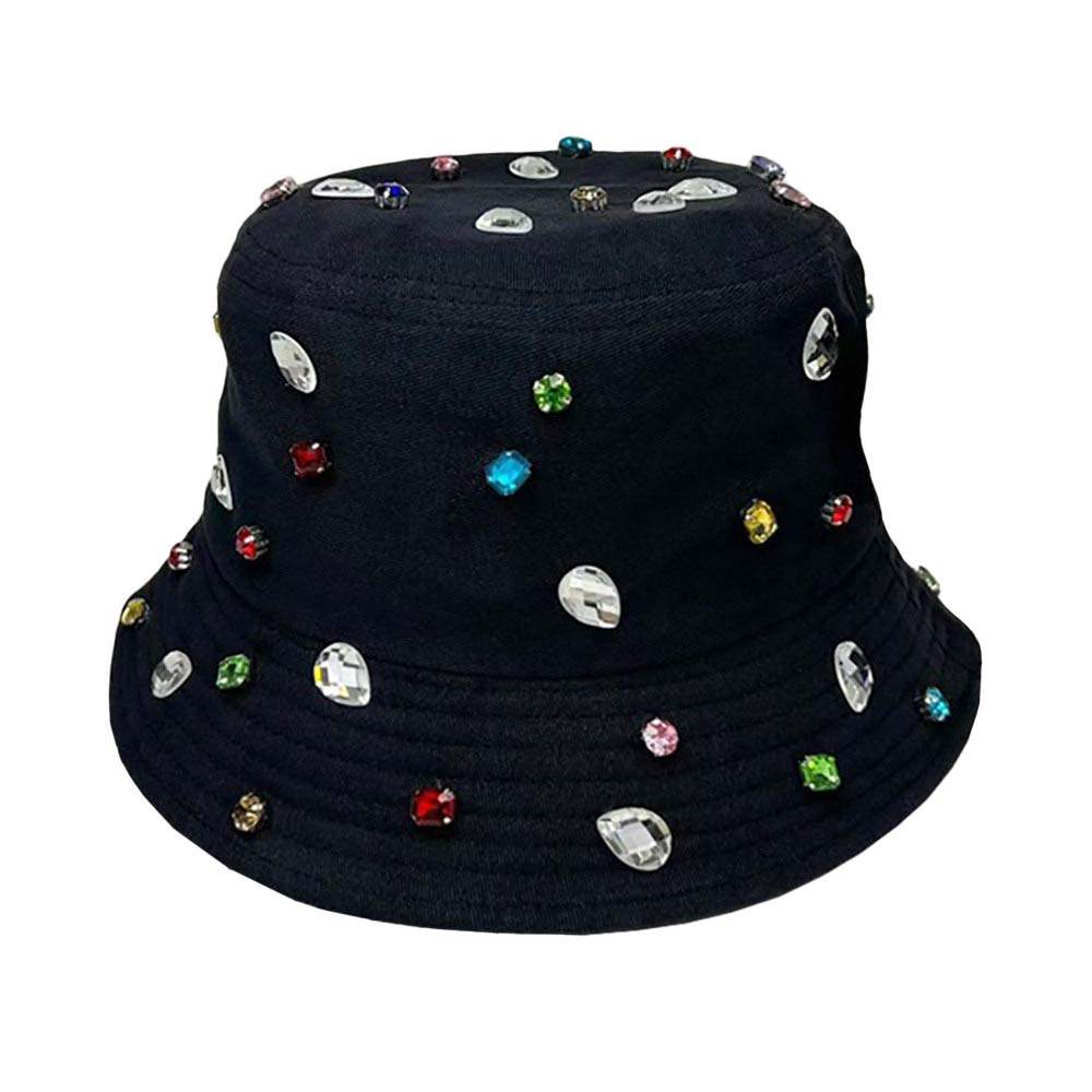 Stone Embellished Bucket Hat - Madeline Love - Flyclothing LLC