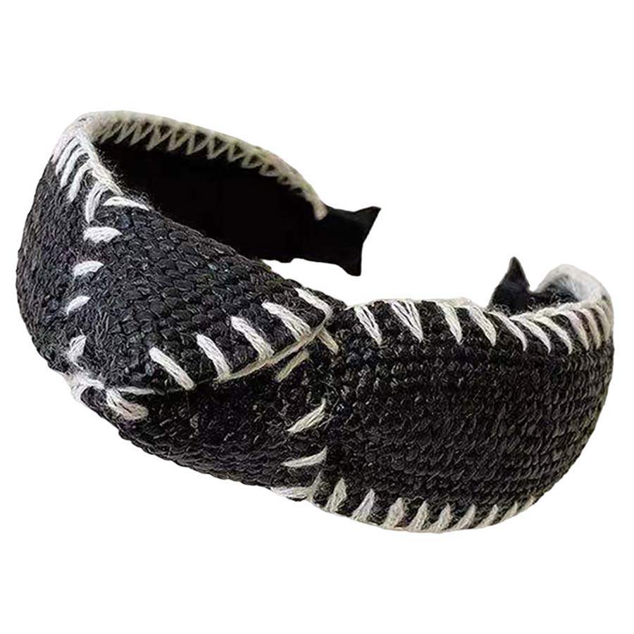 Straw Knot Burnout Headband - Madeline Love - Flyclothing LLC