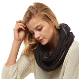 Stripe Textured Boucle Infinity Scarf - Madeline Love - Flyclothing LLC