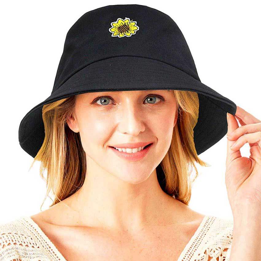 Sunflower Patch Accented Bucket Hat - Madeline Love - Flyclothing LLC