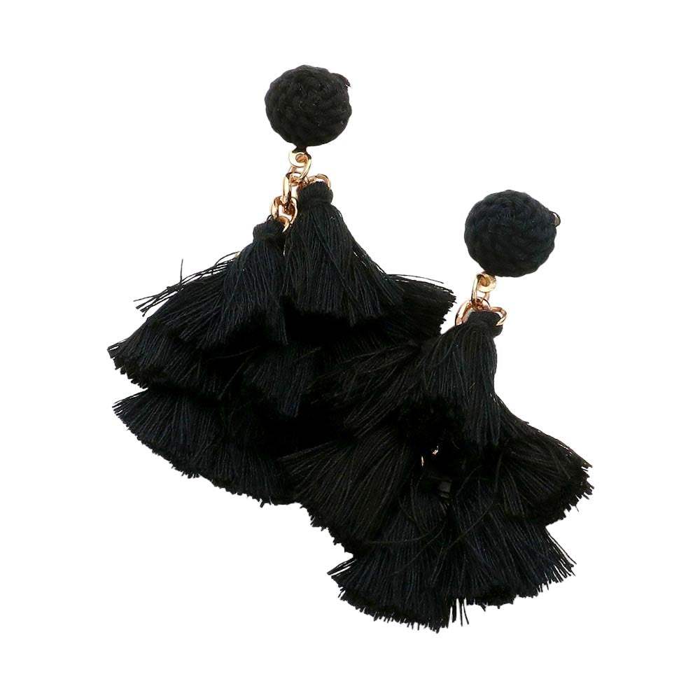 Tassel Cluster Vine Dangle Earrings - Madeline Love - Flyclothing LLC