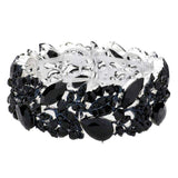 Teardrop Marquise Stone Cluster Stretch Evening Bracelet - Madeline Love - Flyclothing LLC
