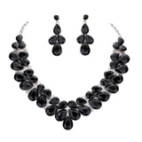 Teardrop Stone Cluster Evening Necklace - Madeline Love - Flyclothing LLC