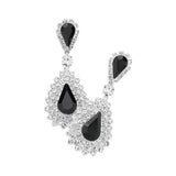 Teardrop Stone Dangle Evening Earrings - Madeline Love - Flyclothing LLC