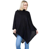 Textured Jersey Poncho Ruana Wrap - Madeline Love - Flyclothing LLC