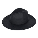 Solid Color Classic Wide Brim Fedora Hat - Madeline Love - Flyclothing LLC