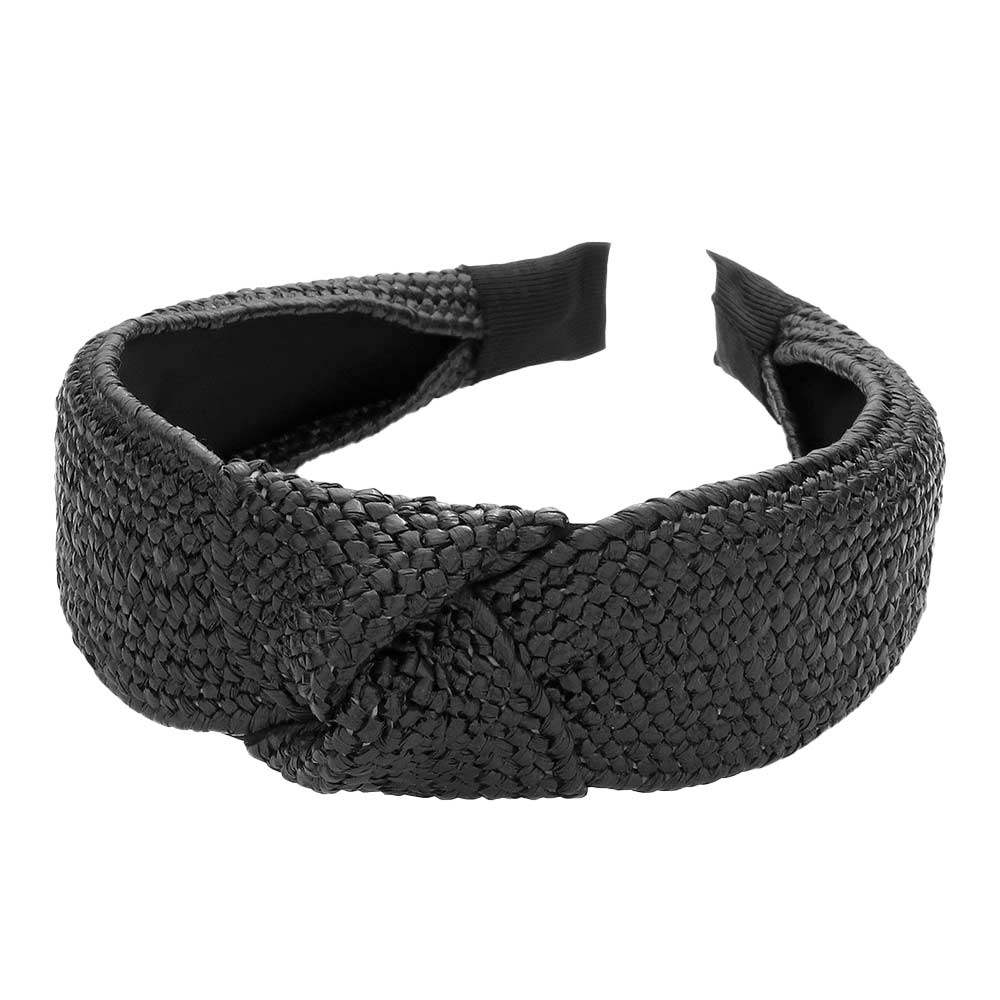 Trendy Straw Knot Burnout Headband - Madeline Love - Flyclothing LLC