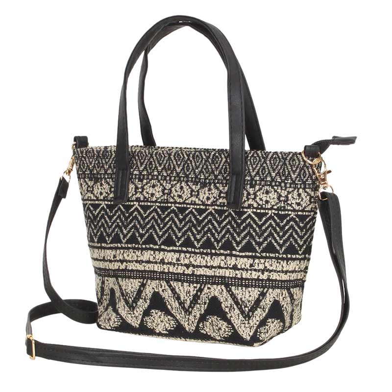 Tribal Patterned Tote Crossbody Bag - Madeline Love - Flyclothing LLC