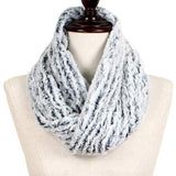Two Tone Fuzzy Fur Infinity Scarf - Madeline Love - Flyclothing LLC