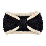 Two Tone Knit Bow Earmuff Headband - Madeline Love - Flyclothing LLC