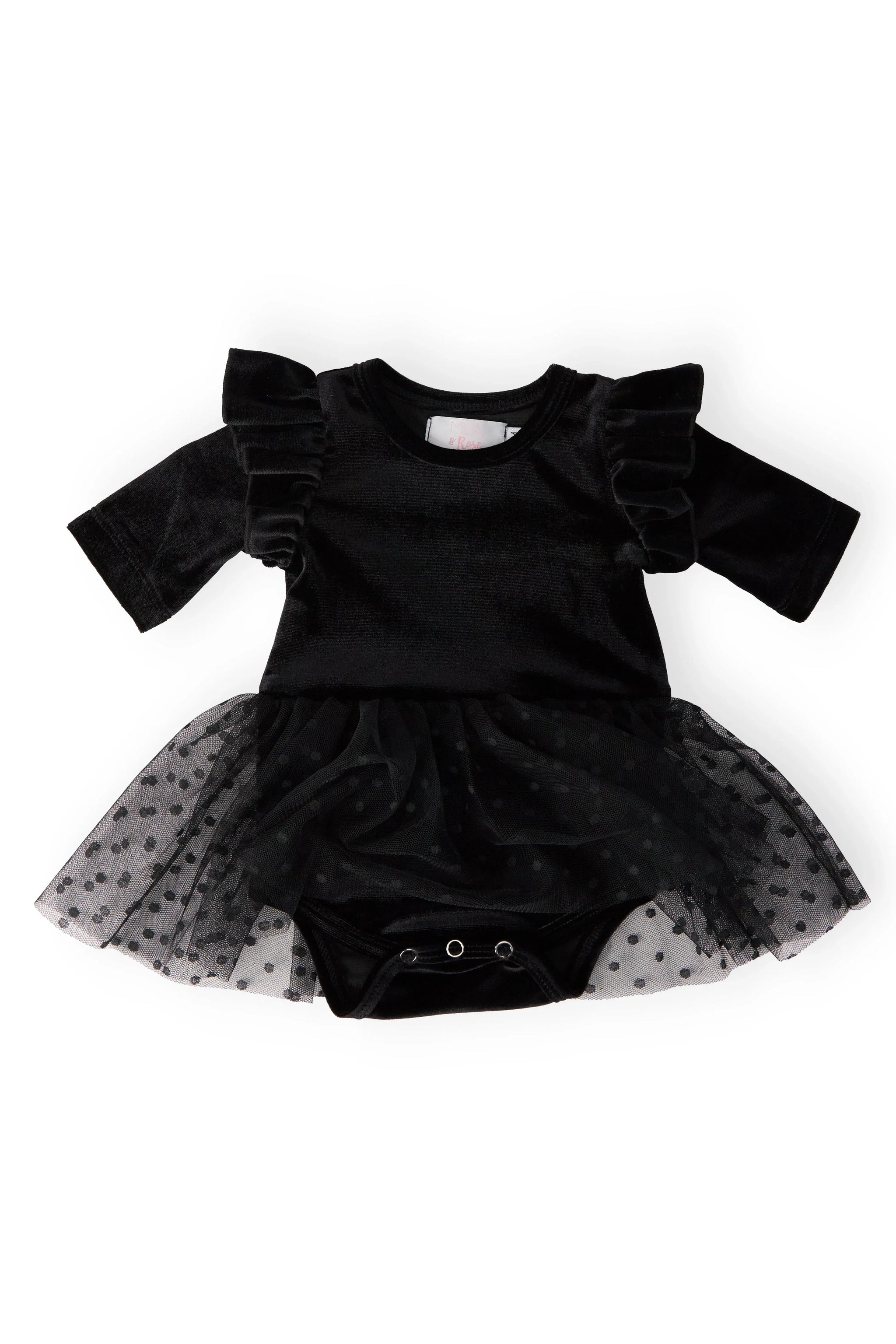Black Velvet Tutu Bodysuit - Mila & Rose ® - Flyclothing LLC