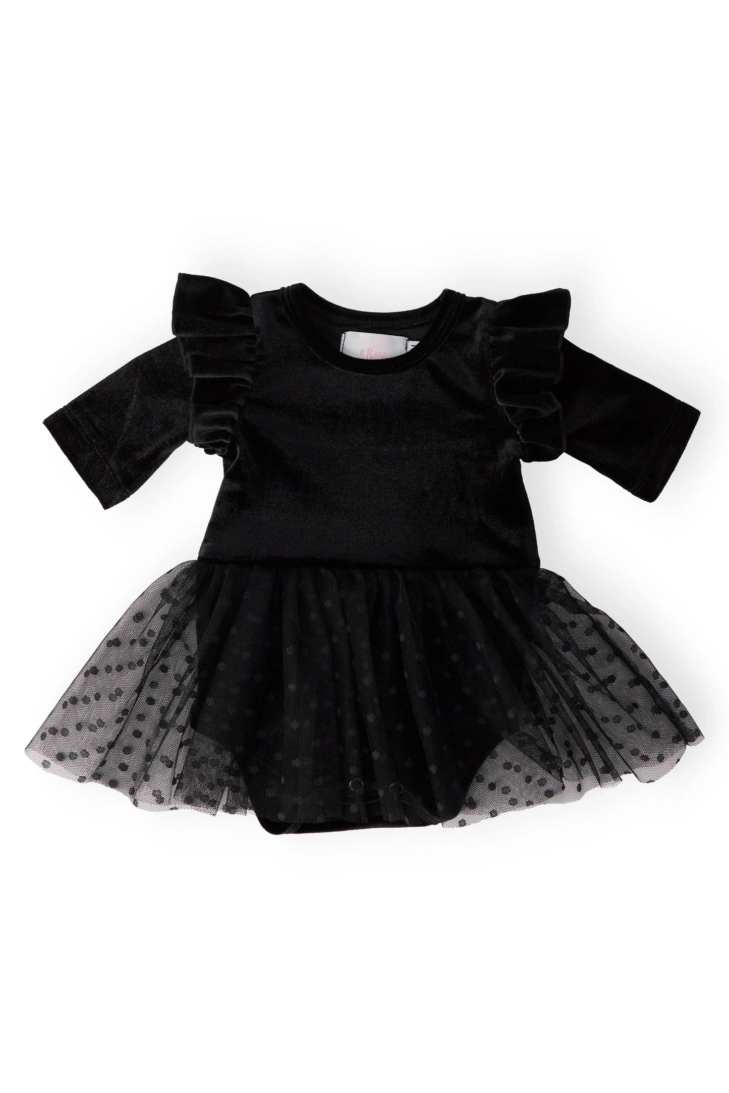 Black Velvet Tutu Bodysuit - Mila & Rose ® - Flyclothing LLC