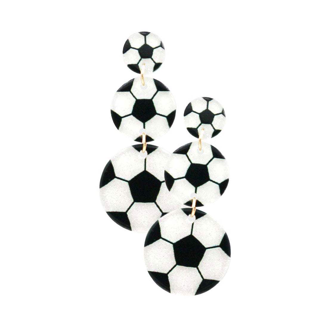 Acetate Soccer Link Earrings - Madeline Love - Flyclothing LLC