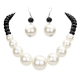 Faceted Beaded Chunky Pearl Necklace - Madeline Love - Flyclothing LLC